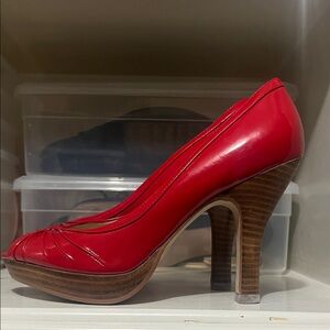 Steve Madden Red Peep Toe Heels